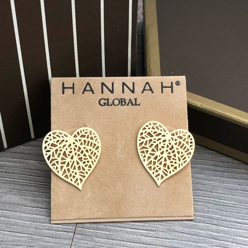 Filigree Style Gold Tone Earrings